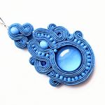 Blue Sky kolczyki sutaszowe - 