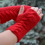 Mitenki w kolorze czerwonym ;o)) - knit