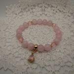 Bransoletka z różowym kwarcem 02 - 