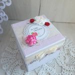 Exploding box urodzinowy pastelowy z tortem  - 