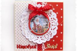 Kartka świąteczna z mikołajem