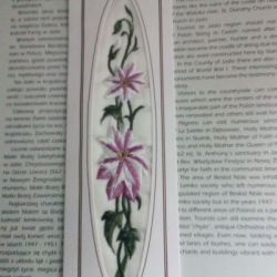 Zakładka do książki - haftowane lilie 