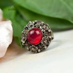 Pierścień z czerwonym agatem Carmen a847 - 