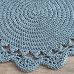 Dywan szydełkowy ze sznurka okrągły 80cm - Dywan ze sznurka bawełnianego