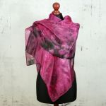 Ręcznie barwiony szal jedwabny /185/ - szalik dla kobiet