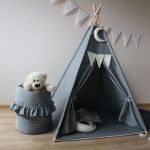 Namiot tipi - zestaw mata, poduszki, kosz - 