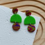 "Frida II" - kolczyki z gliny polimerowej. - wygodne