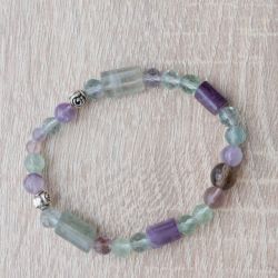 Bransoletka fluoryt i ametyst