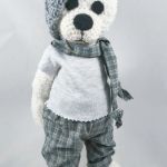 GRZEŚ - szydełkowy miś, personalizacja - 