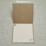 Kartka ślubna - drewniane dekoracje, pudełko - MP1W1W5 - wkładka na życzenia nr 2
