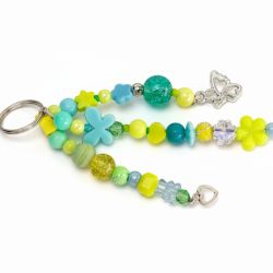 Turkusowo żółty breloczek