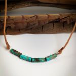Naszyjnik handmade z jaspisem - Jaspis cesarski