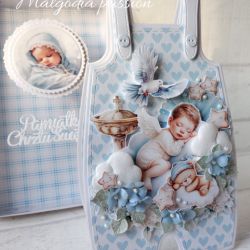 Chrzest Maluszka kartka hand made Chrzest Maluszka kartka hand made