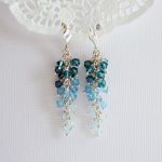 Mermaid - kolczyki gronka ombre - 