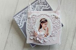 Kartka w kształcie torebki komunia