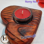 Świecznik serce brąz miód farba Romy No. 3 - 