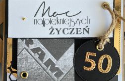 Męska kartka w pudełku! 50-tka lub inny jubileusz!