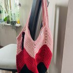 Czerwona torba tulipan handmade - Torba na ramię