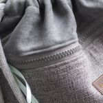 Szary plecak worek z przednią kieszenią - 