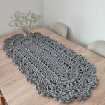 Bieżnik owalny szydełkowy  50cmx100cm - Bieżnik szydełkowy