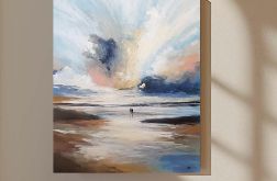 Na plaży-obraz akrylowy 60/50 cm..