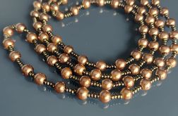 Naszyjnik Długi Sznur Małych Pereł