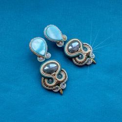 Kolczyki Mięta i Złoto. Wkrętki