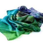 Ręcznie barwiony szal jedwabny /236/ - szalik dla kobiet