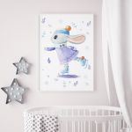 Plakat, obrazek świąteczny króliczek 50X70 B2 - 