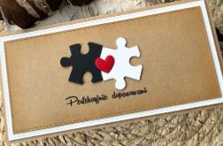 012,kartka na ślub do koperty z puzzlami.