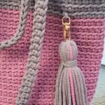 Torebka ze sznurka bawełnianego koloru różowego - torba