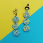 "Nelly I" - kolczyki z gliny polimerowej. - pastelowe kolory