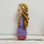 Lalka księżniczka maskotka szydełkowa handmade - księżniczka na prezent