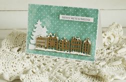 Kartka świąteczna z ośnieżonymi domkami, 337