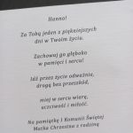 RAMKA ANIOŁ, PAMIĄTKA KOMUNII ŚW. DZIEWCZYNKA - Życzenia