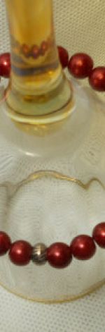 157. Bransoleta z pereł szklanych 8mm