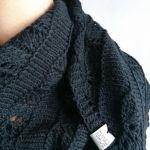 Chusta ręcznie robiona, ażur, czarna. - chusta czarna
