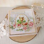 Kartka pamiątka I Komunii "RoseWine5" GOTOWA - 