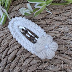 Spinka do włosów handmade ecru/beż