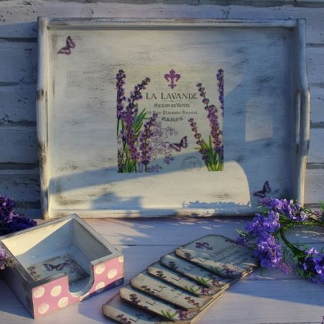 TACA, LAWENDA, SHABBY CHIC,