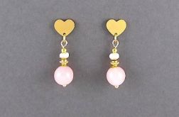 Kolczyki serca złote.
