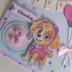 Personalizowana kartka na urodziny Paw Patrol Skye - Personalizowana kartka na urodziny Paw Patrol Skye