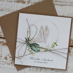 Kartka ślubna z kopertą - życzenia i personalizacja 1j
