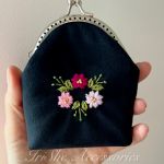 Portmonetka damska welurowa “Kwiaty” - 