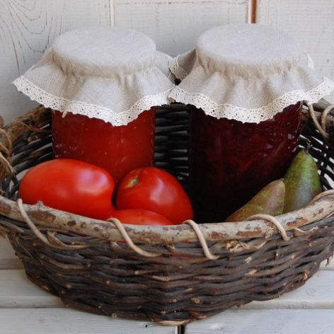 Lniane kapturki na słoiki