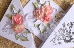 167,Ślubny komplet, kartka w pudełku z torebką