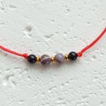 "Kaja" - bransoletka z naturalnymi kamieniami. - agat i turmalin