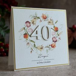 Kartka urodzinowa z kopertą prezentową, BH65b