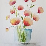 Kwiaty-akwarela formatu 32/24 cm.  - 