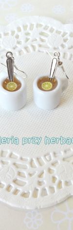 Kolczyki kubeczki z herbatką 